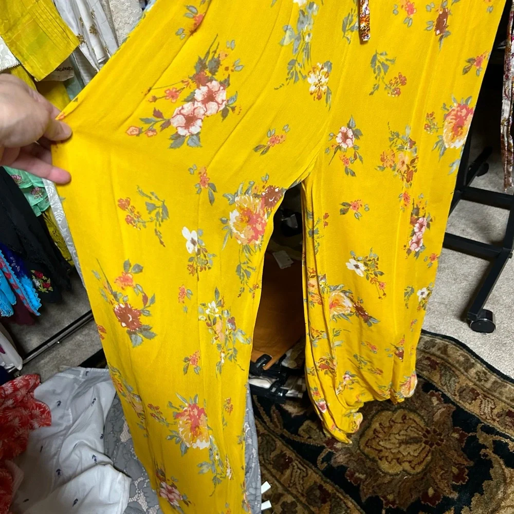 Floral Yellow One-Shoulder Dress - Picture 3 of 7